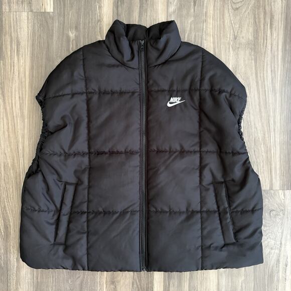 Nike Jackets & Blazers - Nike Sportswear Women's Size L Black Puffer Therma-FIT Vest Black FB7679-010